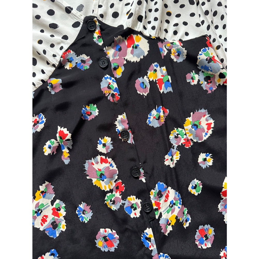 Never Fully Dress Multi Cover Viscose Cropped Jumpsuit Size 8 - Picture 2 of 6